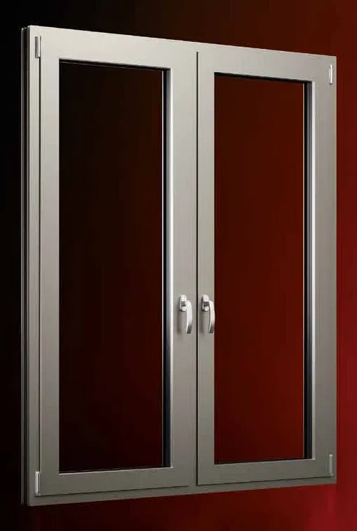 Fenêtre en aluminium à deux vantaux